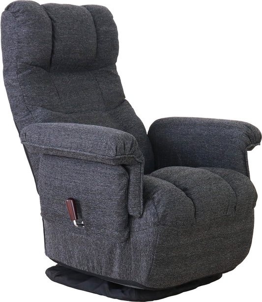 回転高座椅子　ミュート　折り畳み式　ブラック