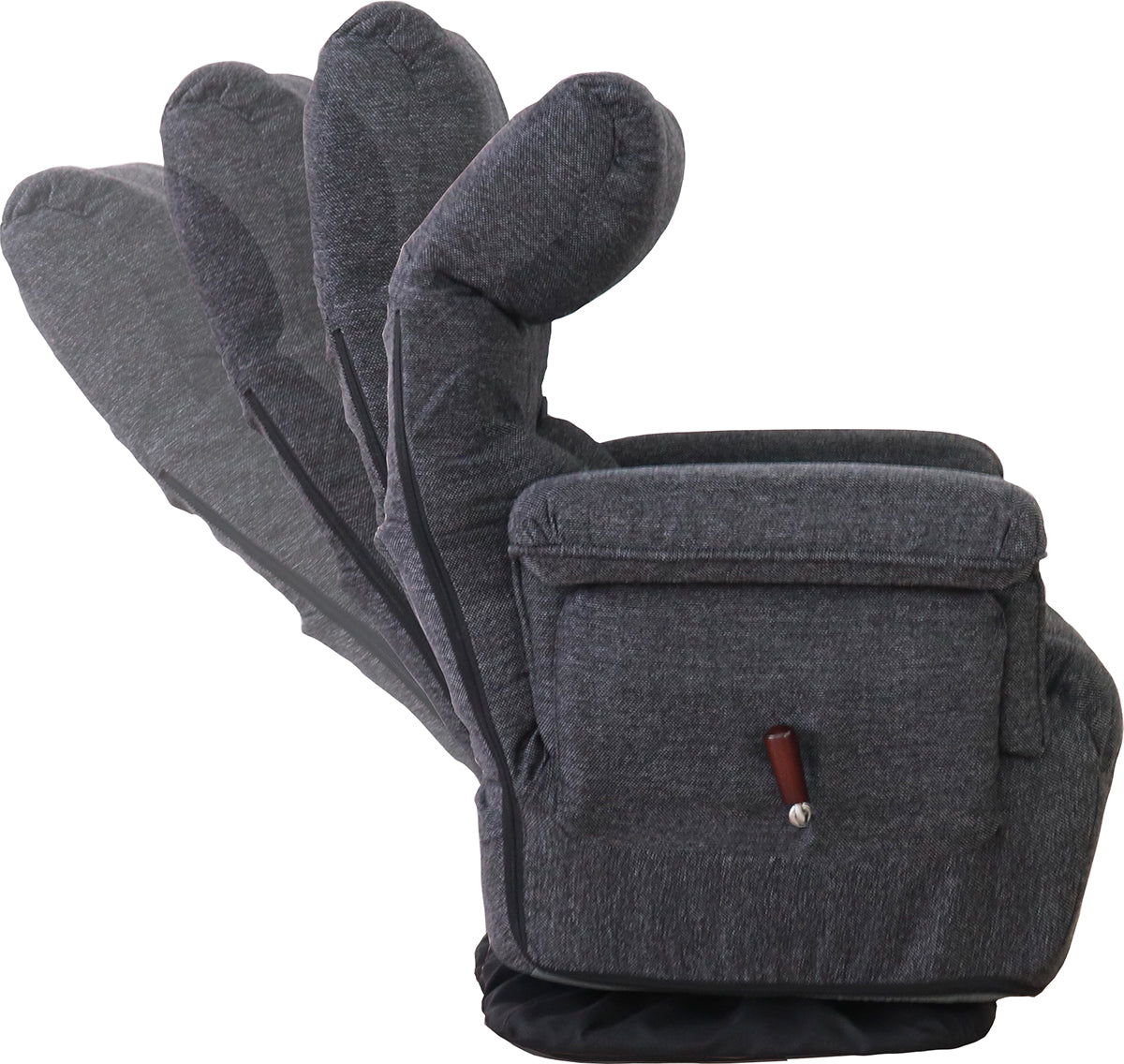 回転高座椅子　ミュート　折り畳み式　ブラック