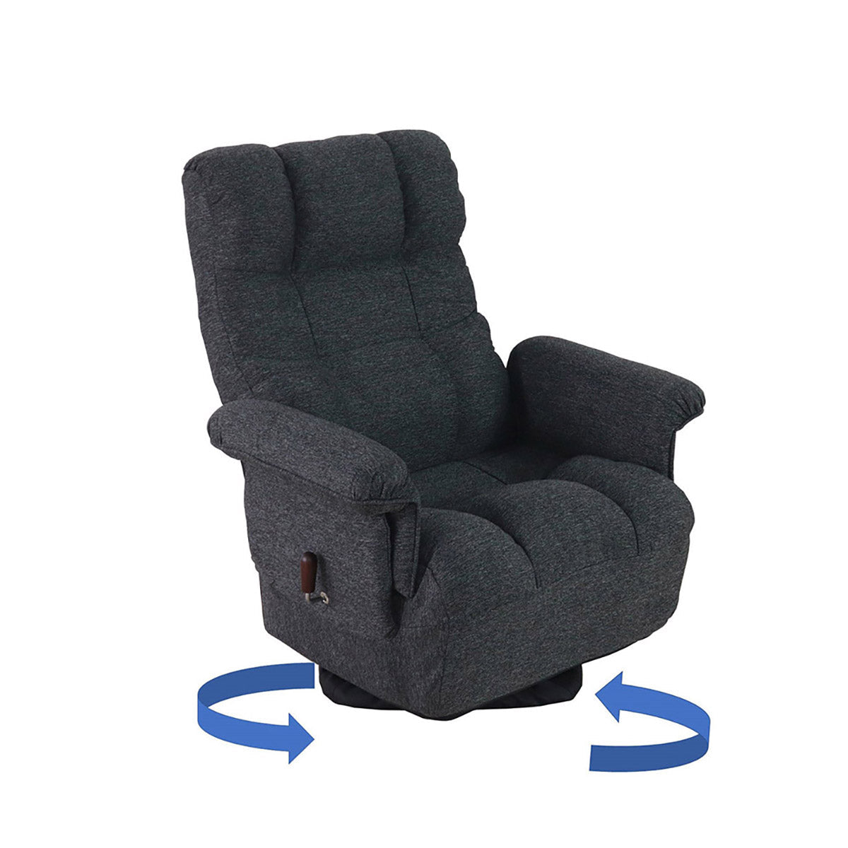 回転高座椅子　ミュート　ワイド　折り畳み式　アイボリー