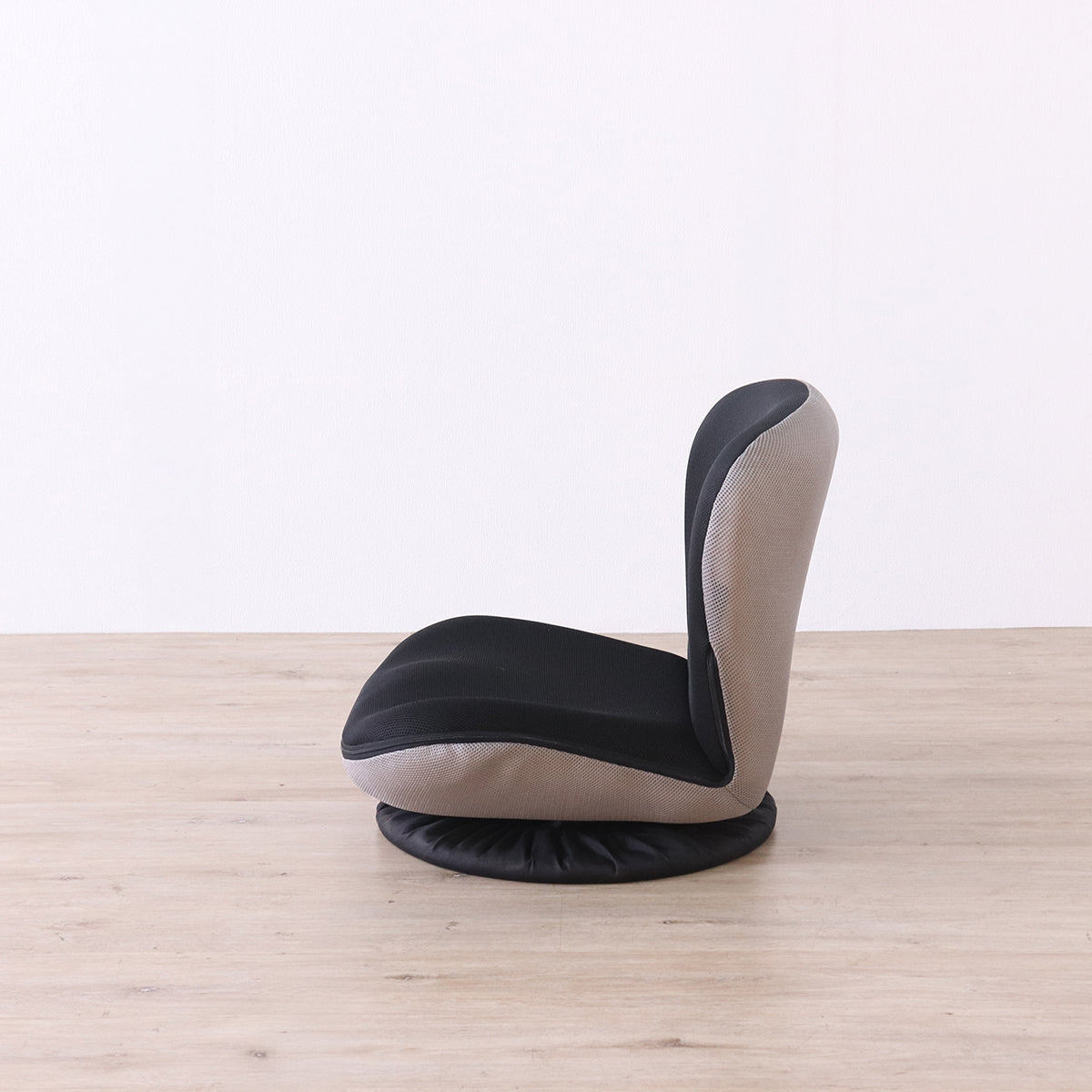 回転フロアチェア　カム　360度回転式　ブラック