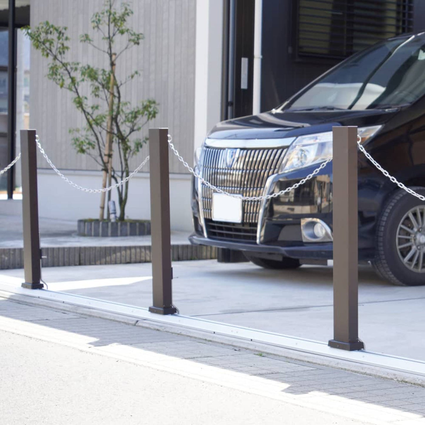 カーポール スクエアタイプ 全幅170～310cm(ブラック)