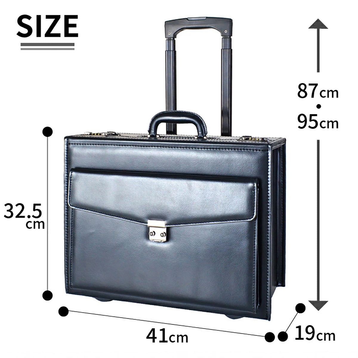 ROBERT KLEIN (ロバートクライン) キャリー付パイロットケース 8714 ブラック