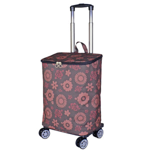 SAXON cue 2way ショッピングキャリーバッグ 5245 茶/花