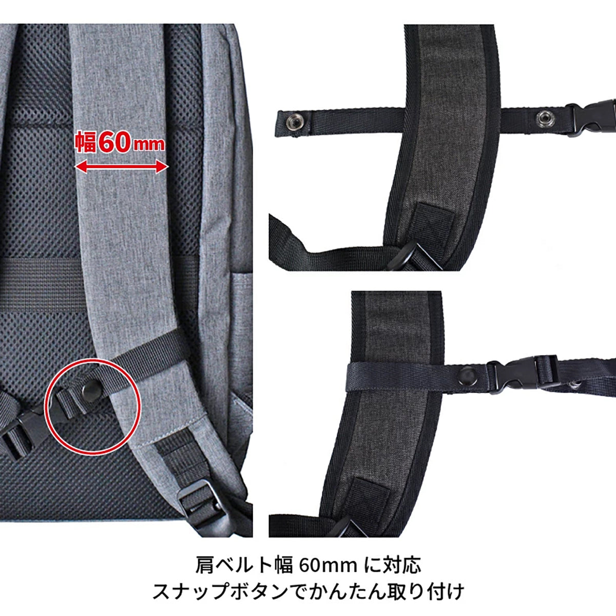 SAXON チェストベルト 後付け 60mm ブラック 5247