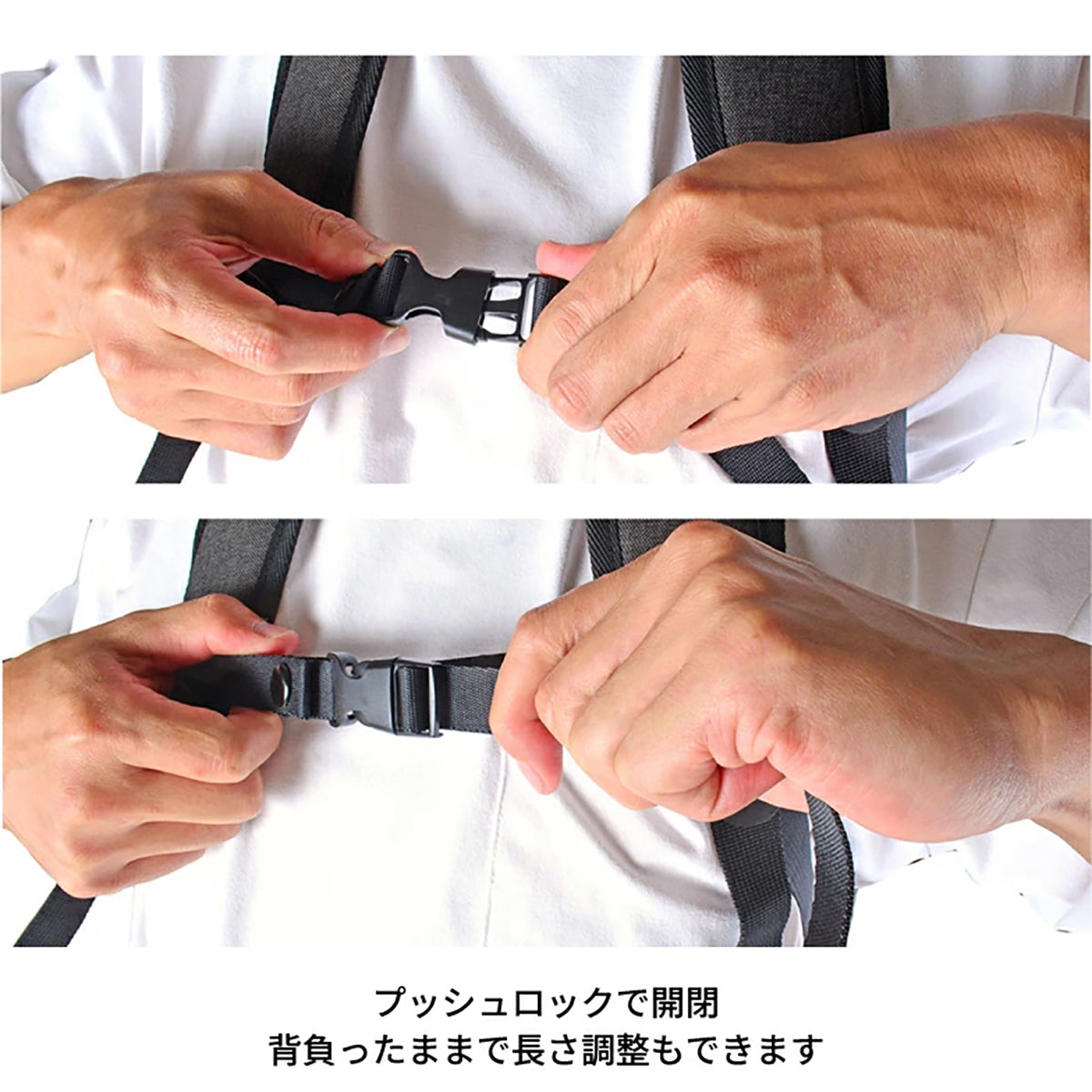 SAXON チェストベルト 後付け 60mm ブラック 5247