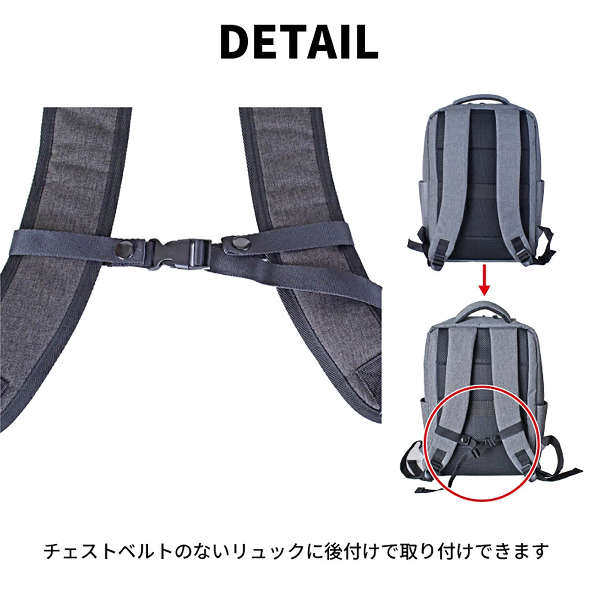 SAXON チェストベルト 後付け 80mm ブラック 5248