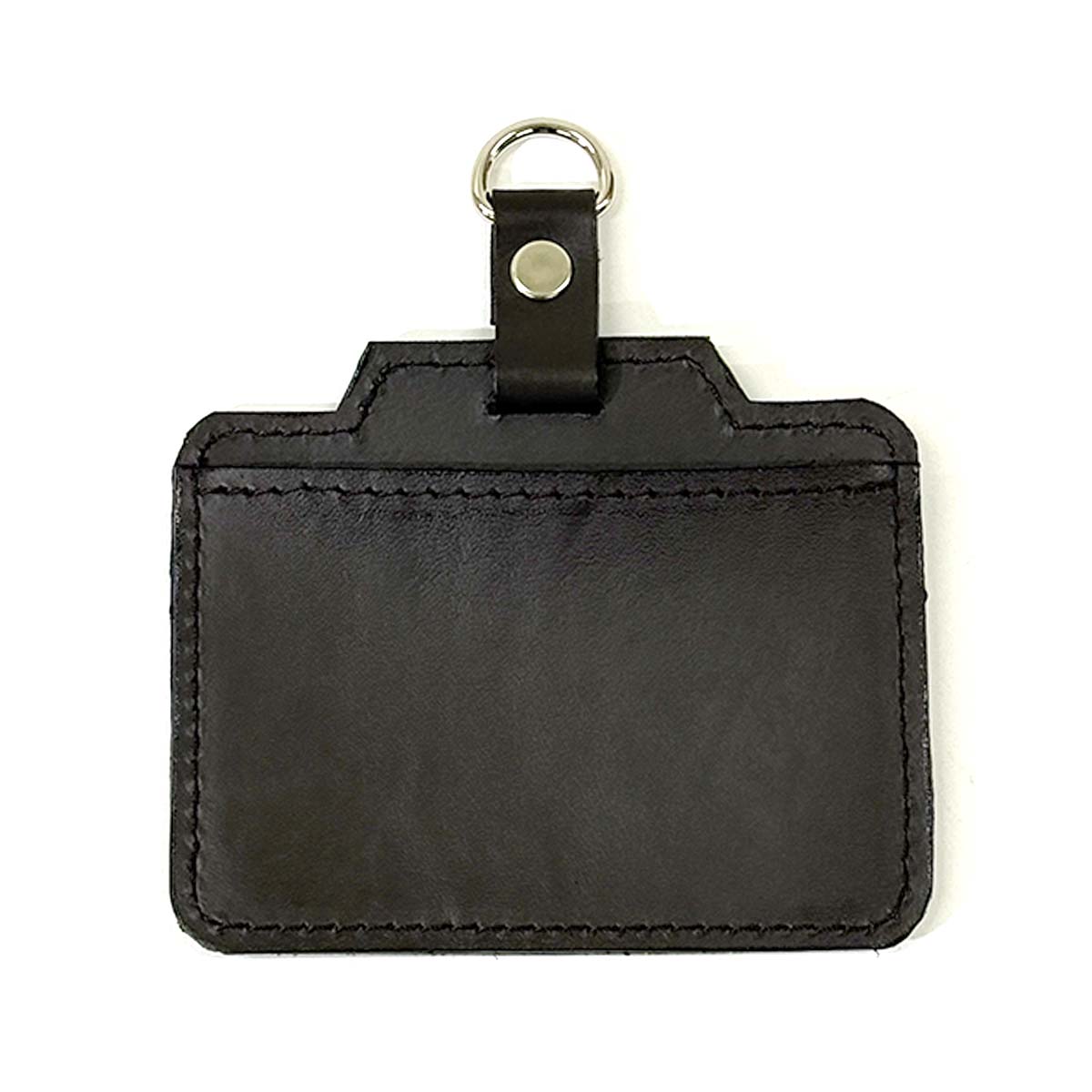 【革鳴】ＩＤカードホルダー（横型・茶・クロム革）