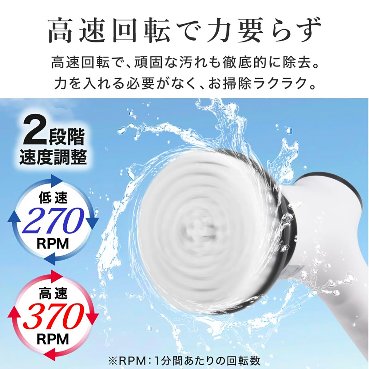 MONOWA 電動お掃除ブラシセット 8種類ブラシ付き 2段階速度調整 コードレス 充電式 防水仕様 ロングハンドル＆ハンディ両用