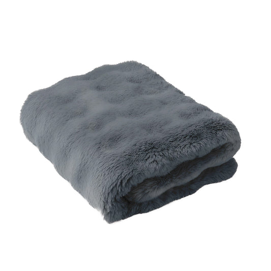 とろふわ もこもこ毛布 両面フランネル ふわとろブランケット あったか 洗える 静電気防止 ネイビー