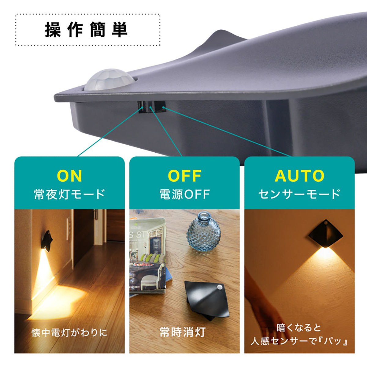 センサーライト 室内 人感センサー 足元灯 充電式 マグネット式 LEDフットライト 玄関・寝室・廊下・階段に 防災・停電対策（1個）