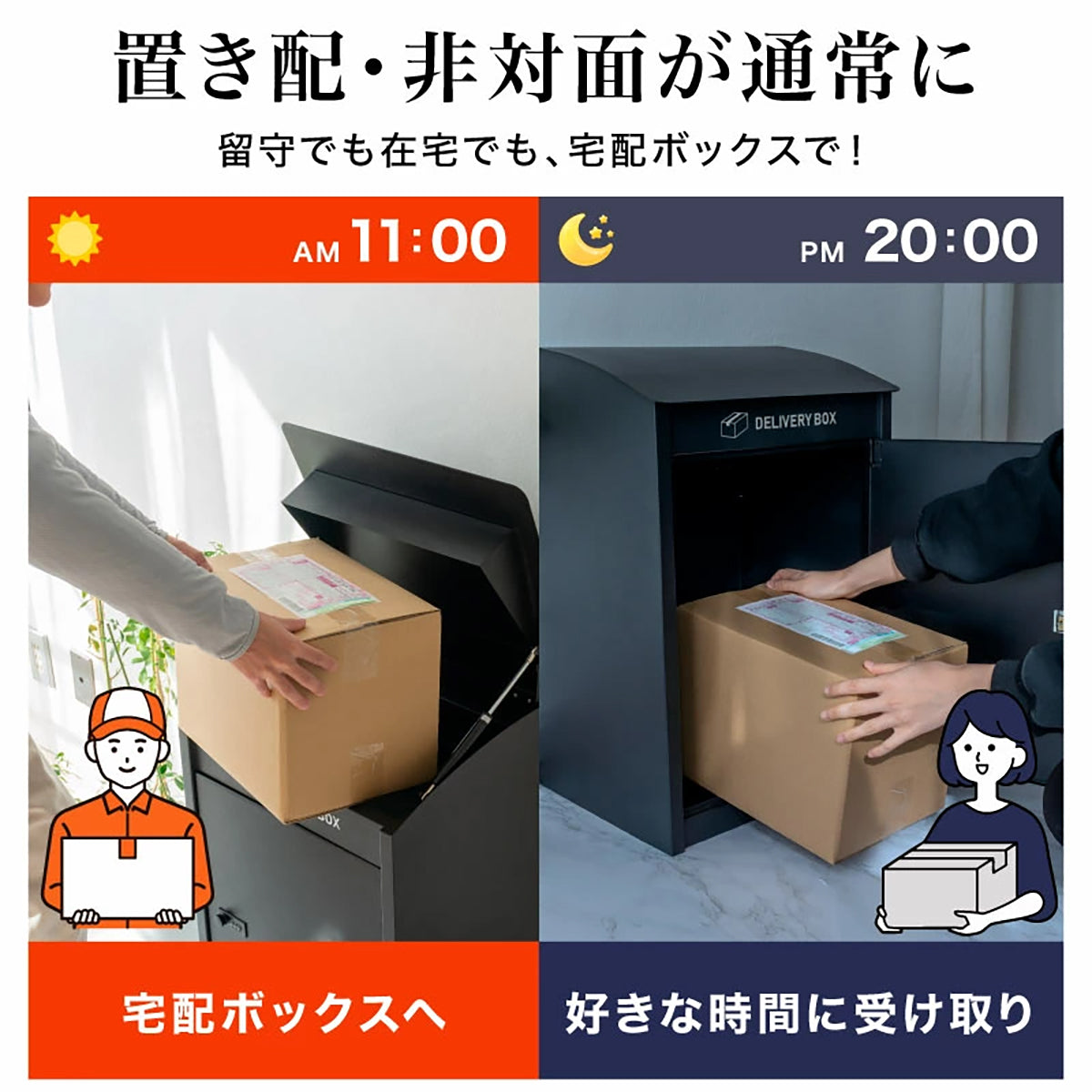 宅配ボックス 大容量 31L 防水・防塵 ダイヤル錠付き 置き型 宅配BOX