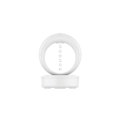 反重力デザイン 加湿器 680ml 超音波式 空焚き防止 LEDライト付き 卓上 おしゃれ USB給電 3モード切替 ホワイト