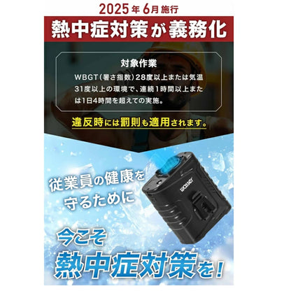 腰掛け扇風機 10000mAh 超大容量 5段階風量 ベルトファン ハンズフリー 小型 強風 静音 作業用・アウトドア用
