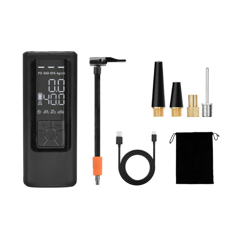 LEDライト付 電動エアーポンプ 車 自転車 ボール対応