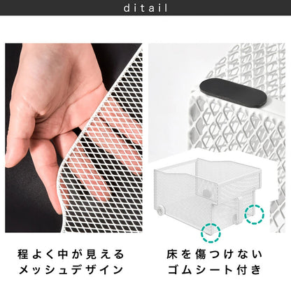 キッチン収納ケース  スリムタイプ ローラーストッカー 大容量 引き出し ラクラク 移動式収納 スライド収納 メッシュ構造