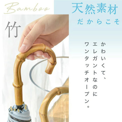 自動開閉 折りたたみ傘 晴雨兼用 遮光100％ UVカット 軽量 耐風 (杢ブルー)