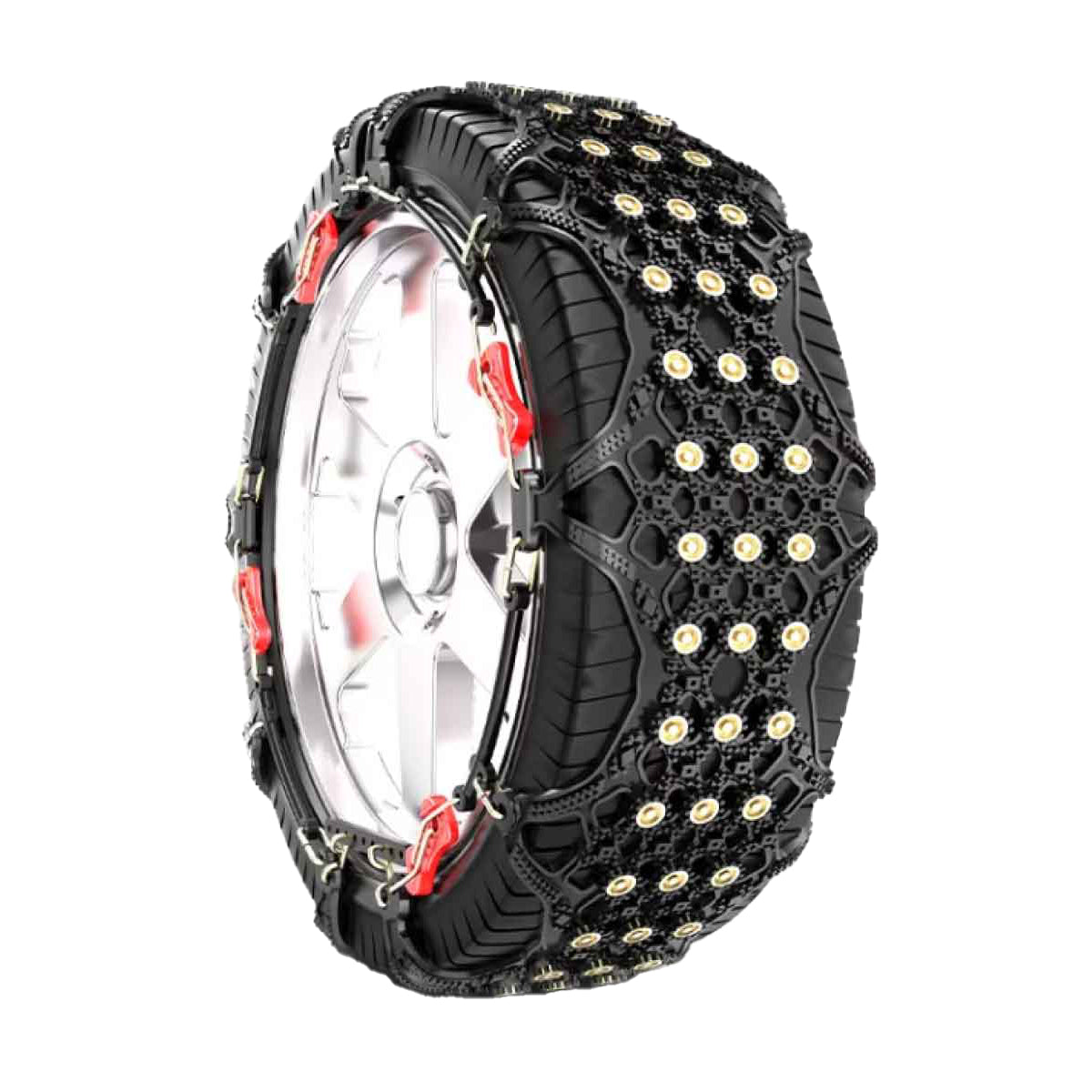 非金属タイヤチェーン タイヤ2本分入り 取付道具付き T2