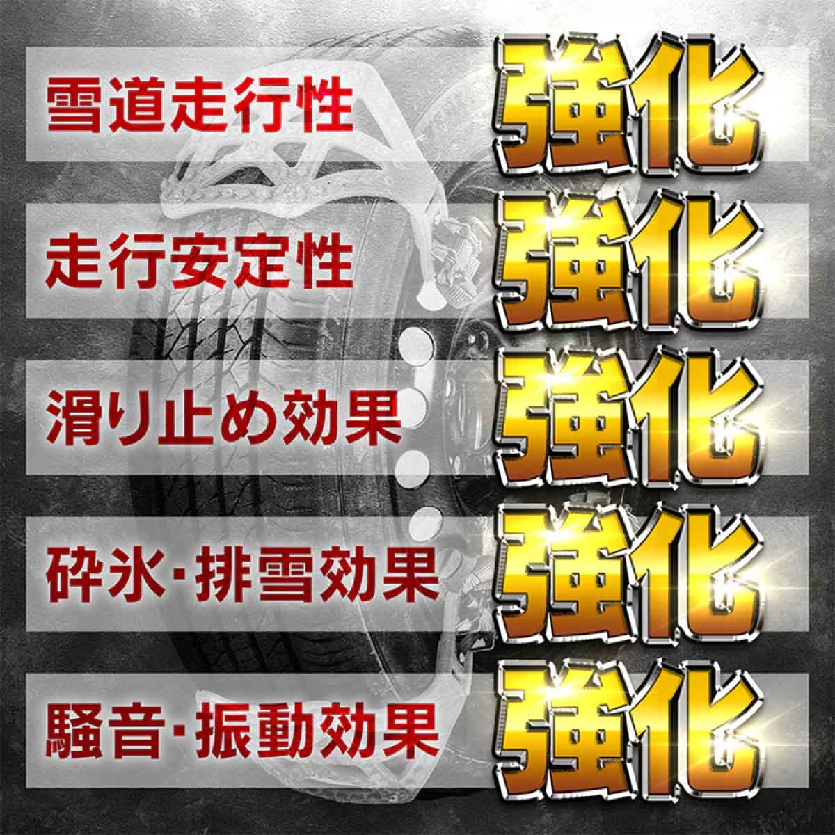 タイヤチェーン タイヤ2本分入り ブラック