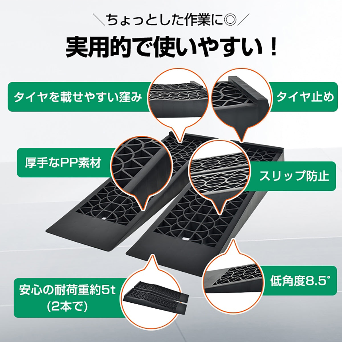 カースロープ ローダウン車対応 2個入り