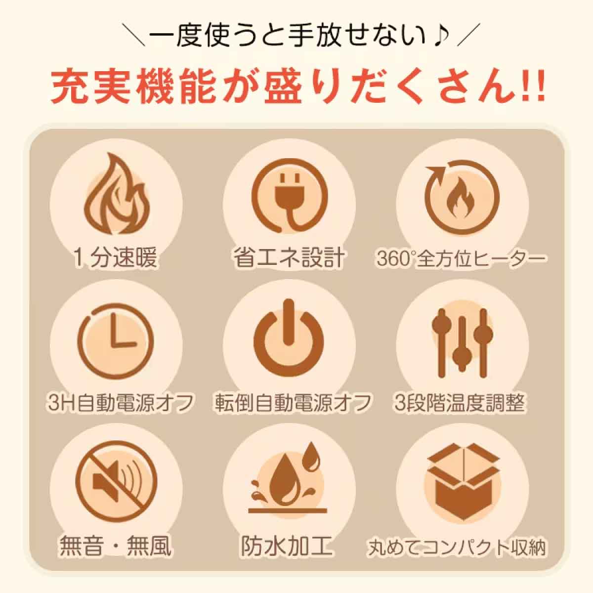 ラウンド型 パネルヒーター Type6 ホワイト