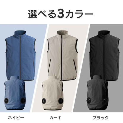 空調ベスト ファン付き バッテリー無し ブラック M/L/XL