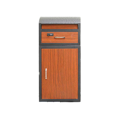 宅配ボックス 大容量70L ポスト一体型 木目ブラウン