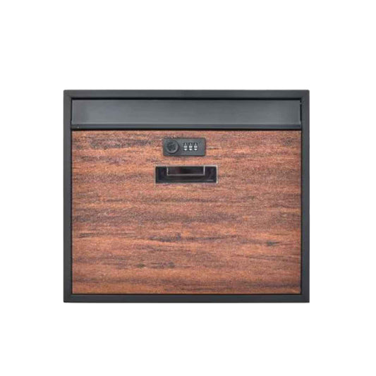 壁掛けポスト ブラウン　横型