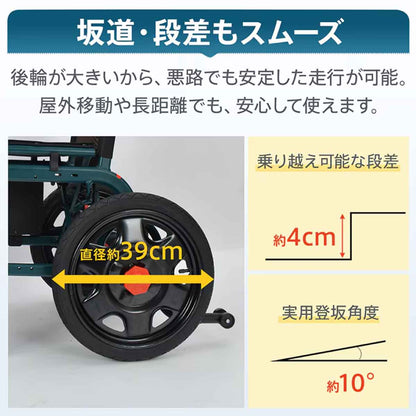 電動車椅子 自走(電動)介助兼用 折り畳み式