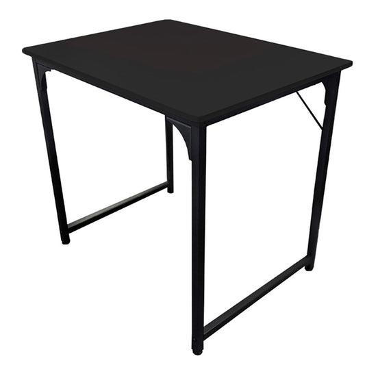 パソコンデスク コンパクト 幅80cm シンプル設計 メラミン天板 高さ調整アジャスター付き マグネット対応 SunRuck ブラック