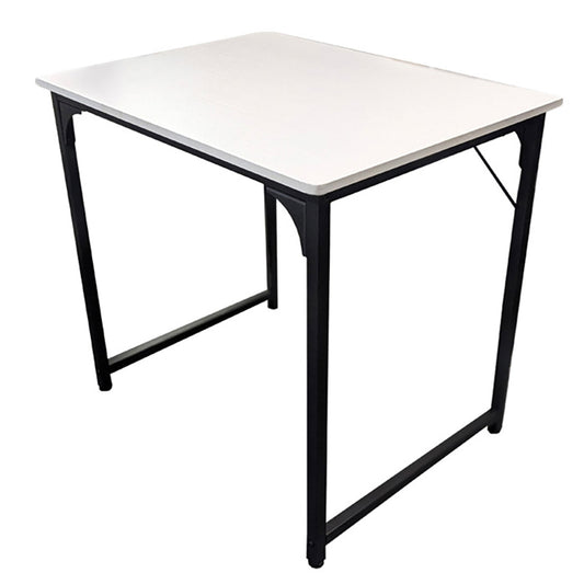 パソコンデスク コンパクト 幅80cm シンプル設計 メラミン天板 高さ調整アジャスター付き マグネット対応 SunRuck ホワイトウッド