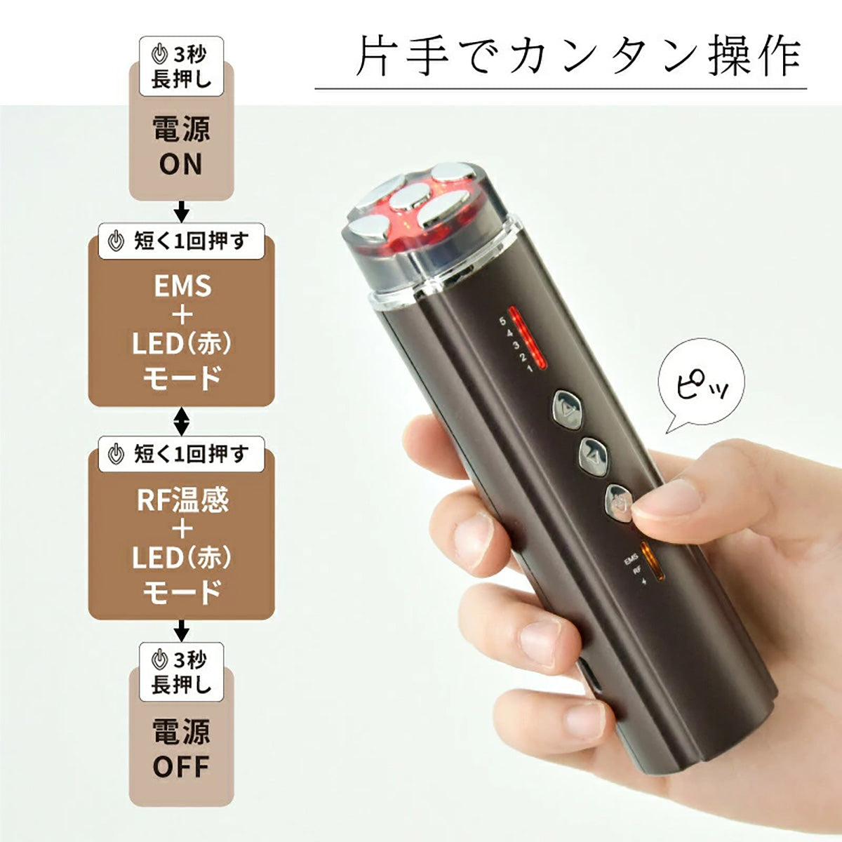 Beapro22 コンパクト美顔器 スティックモイスチャー スティック 美顔器 ビープロ EMS リフトアップ 小顔 顔痩せ 毛穴 毛穴ケア フェイスケア 自宅エステ 機器 美容器具 多機能 光エステ美肌ケア 乾燥肌 混合肌 プレゼント シンプル デザイン 口角