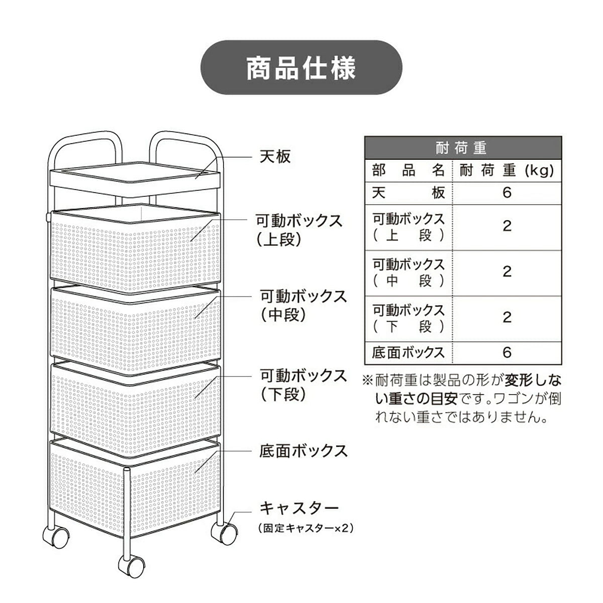 4段キッチンワゴン monowa 4段可動収納ワゴン 炊飯器ラック キッチンワゴン キャスター付き 大容量 隙間収納 おしゃれ