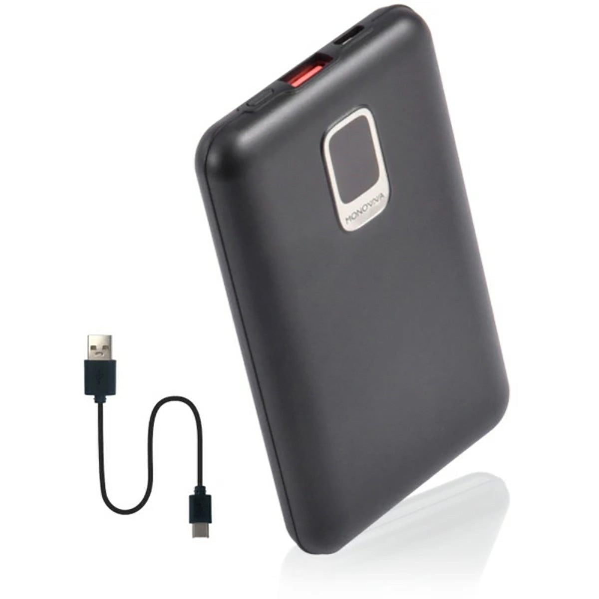バッテリー ブラック モバイルバッテリー 急速充電対応 見える化ディスプレイ搭載 10000mAh 小型軽量モバイルバッテリー