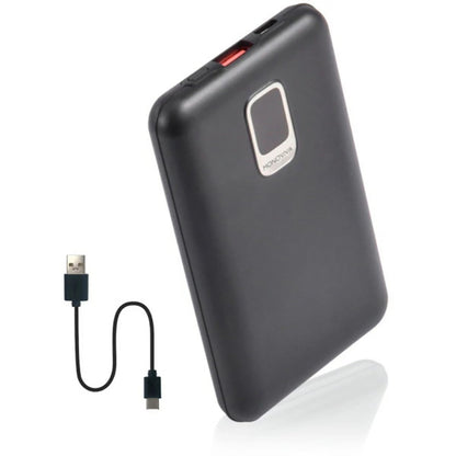 バッテリー ブラック モバイルバッテリー 急速充電対応 見える化ディスプレイ搭載 10000mAh 小型軽量モバイルバッテリー