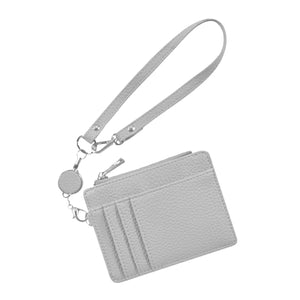 リール付きICカードケース セピアブラウン パスケース カードケース 小物入れ 小銭入れ ストラップ付き 伸びるリール 伸縮リール レディース 軽量 コンパクト 高見え おしゃれ かわいい シンプル PUレザー 合成皮革 ファスナーポケット付き キーホルダー付き 紛失防止 通勤 通学 旅行 ギフト プレゼント 入学式 卒業式 社会人 新生活 カジュアル フォーマル bonbonheur ボンボヌール bon021 バッグに取り付け リールストラップ