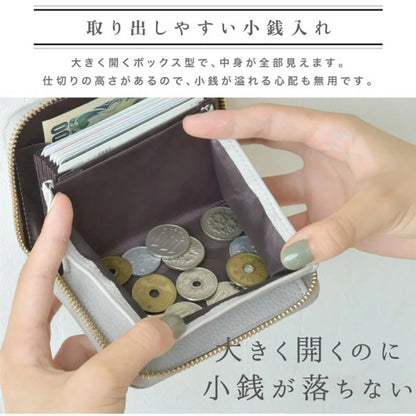 お札の折れないミニ財布 お札を折らない スマートウォレット コンパクト財布 キャッシュレス対応 磁気カット カード収納10枚 コインポケット PUレザー 合成皮革 大容量ミニ財布 スリムデザイン ファスナー財布 メンズ財布 レディース財布 小型財布 キーケース兼用 シンプルデザイン 軽量財布 ラベンダー