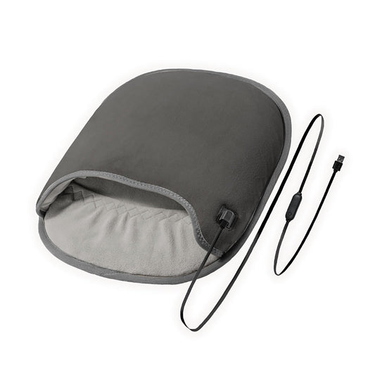 ENETANPO フットウォーマー グラフェン発熱 3段階温度 USB給電 かかとカバー付 グレー