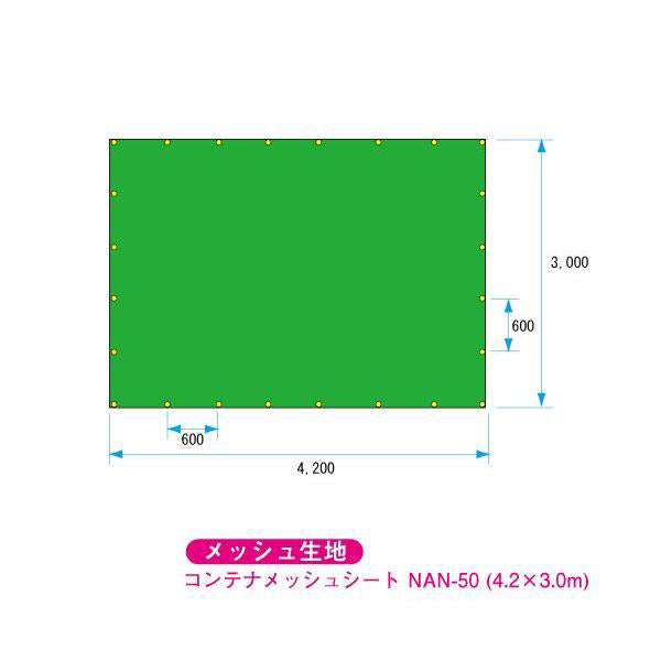 コンテナメッシュシート　4.2×3.0m　2～4t適合