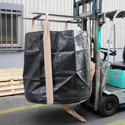 フレコンバッグ　水切りバッグ排出口なしタイプ　目合0.4mm　φ900×H800mm　黒　20枚セット