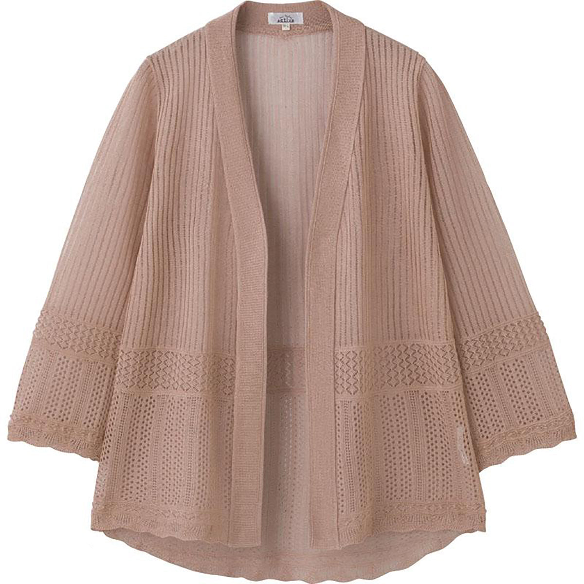 ニットトッパーカーディガン ローズ Ｍ～Ｌ/LL