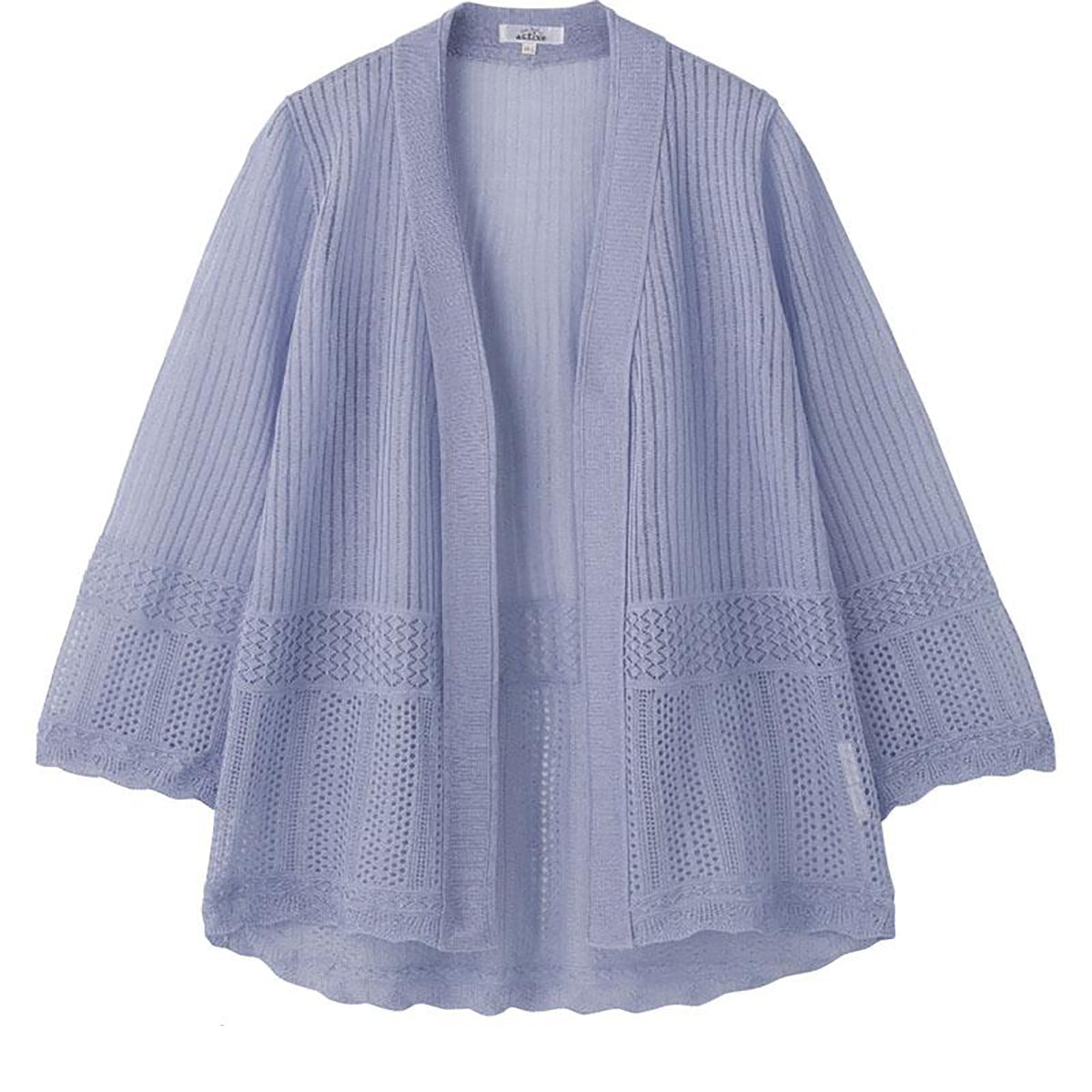 ニットトッパーカーディガン ブルーパープル Ｍ～Ｌ/LL