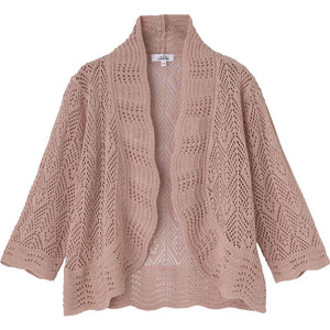 ニット透かし編みボレロ ローズ Ｍ～Ｌ/LL