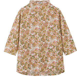 7分袖後ろ長めＴシャツ オレンジ S/M～L/LL