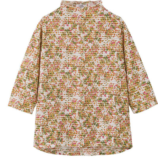 7分袖後ろ長めＴシャツ オレンジ S/M～L/LL