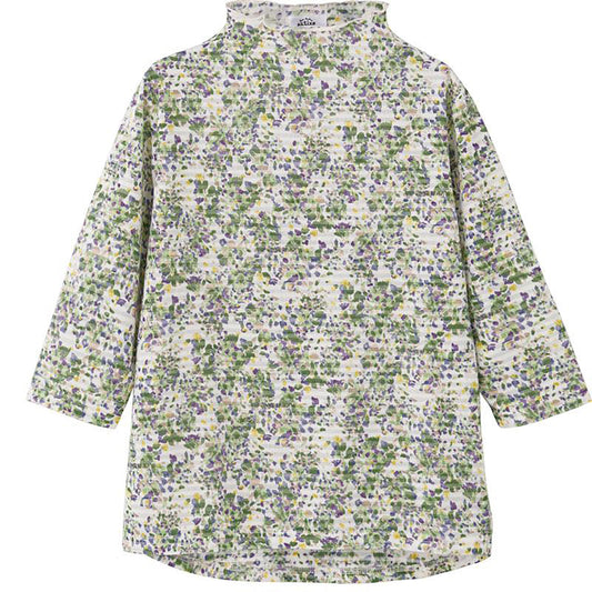 7分袖後ろ長めＴシャツ グリーン S/M～L/LL