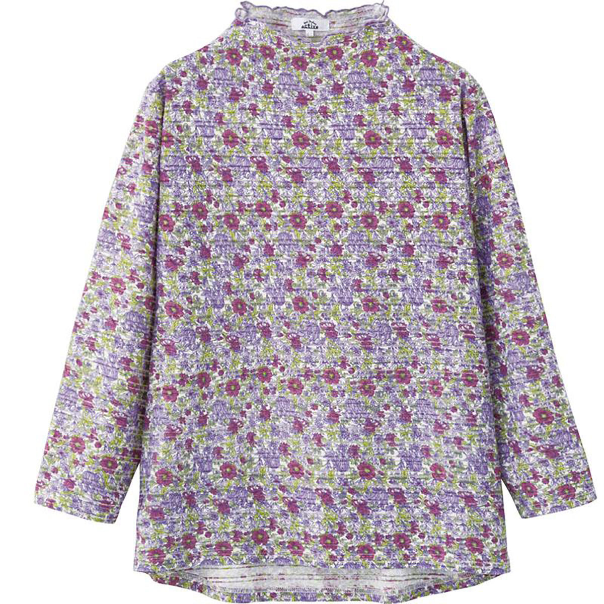 長袖 後ろ長めＴシャツ パープル S/M～L/LL