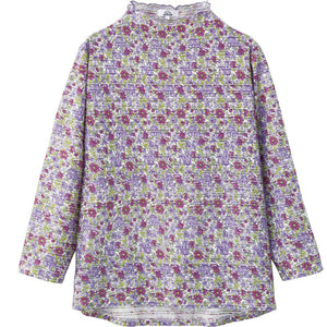 長袖 後ろ長めＴシャツ パープル S/M～L/LL