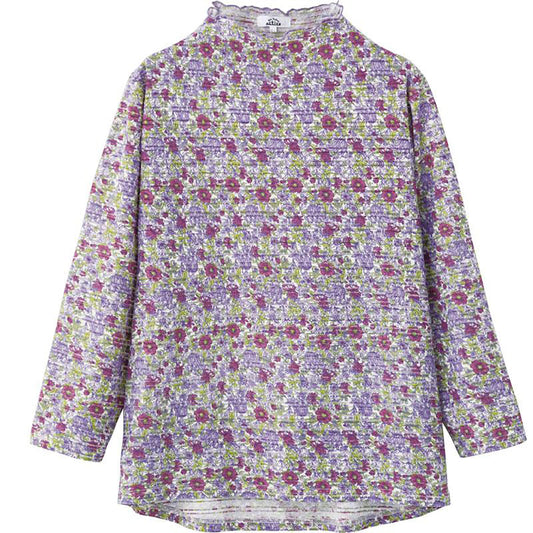 長袖 後ろ長めＴシャツ パープル S/M～L/LL