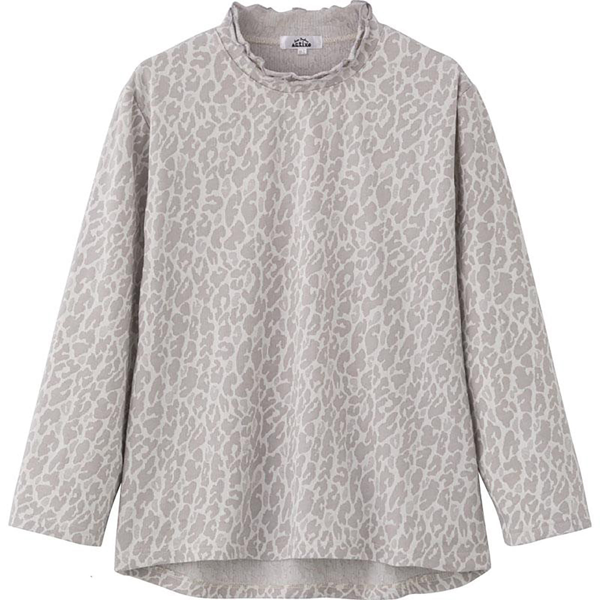 長袖 後ろ長めＴシャツ グレー M～L/LL