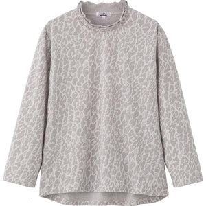 長袖 後ろ長めＴシャツ グレー M～L/LL